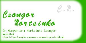 csongor mortsinko business card